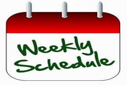 weekly schedule